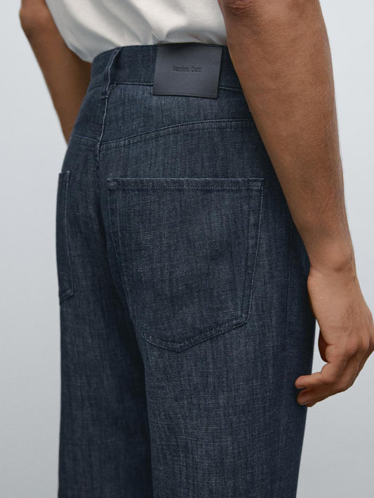 Lightweight tapered fit jeans