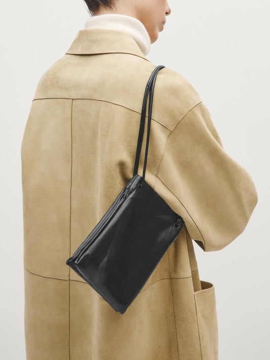 Nappa leather crossbody bag