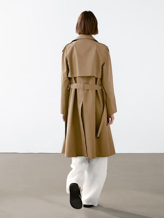 100% cotton water-repellent trench coat
