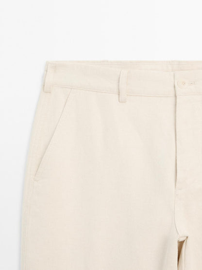 Tapered fit trousers