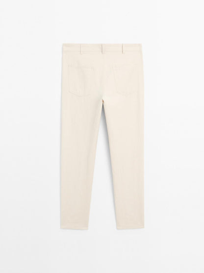 Tapered fit trousers