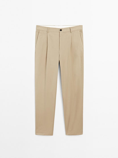 Relaxed-fit trousers with dart detail
