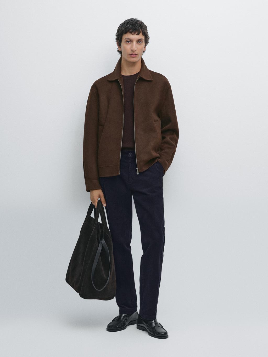 Slim fit corduroy trousers