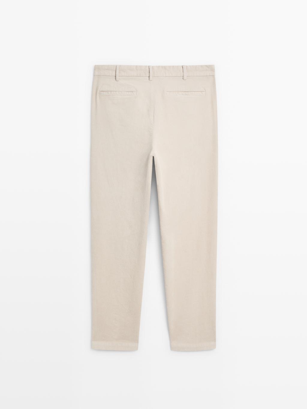 Slim fit corduroy trousers
