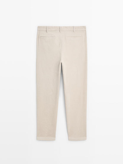 Slim fit corduroy trousers