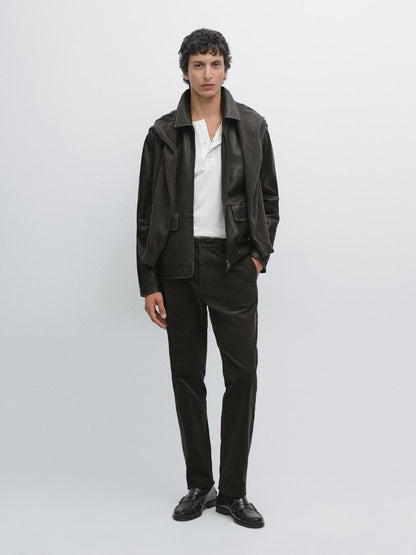 Slim fit corduroy trousers