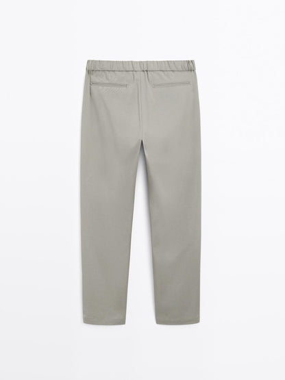 Cotton blend semi joggers