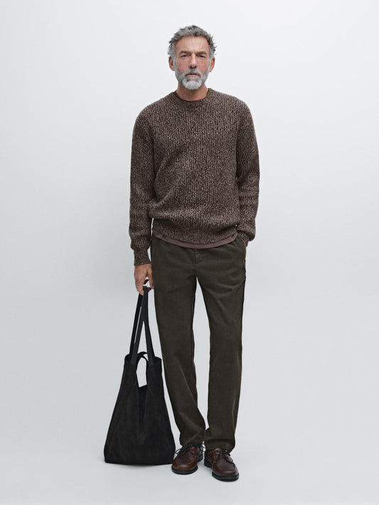 Corduroy jogger fit trousers