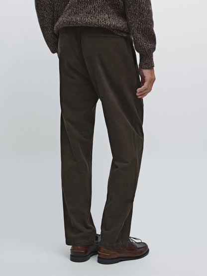 Corduroy jogger fit trousers