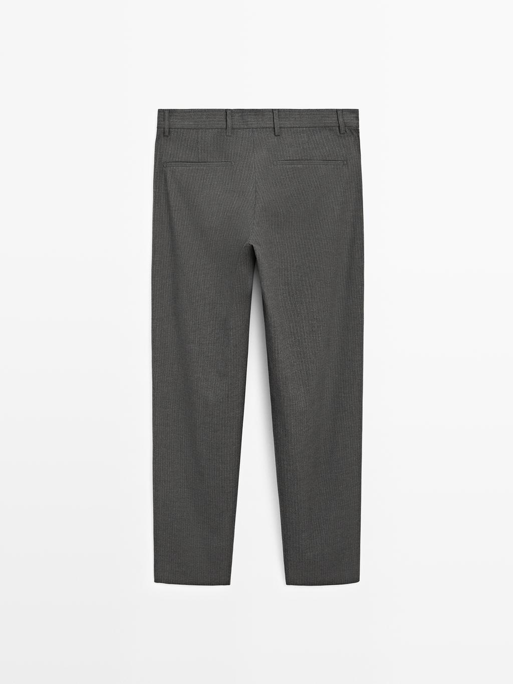 Relaxed fit pinstripe trousers