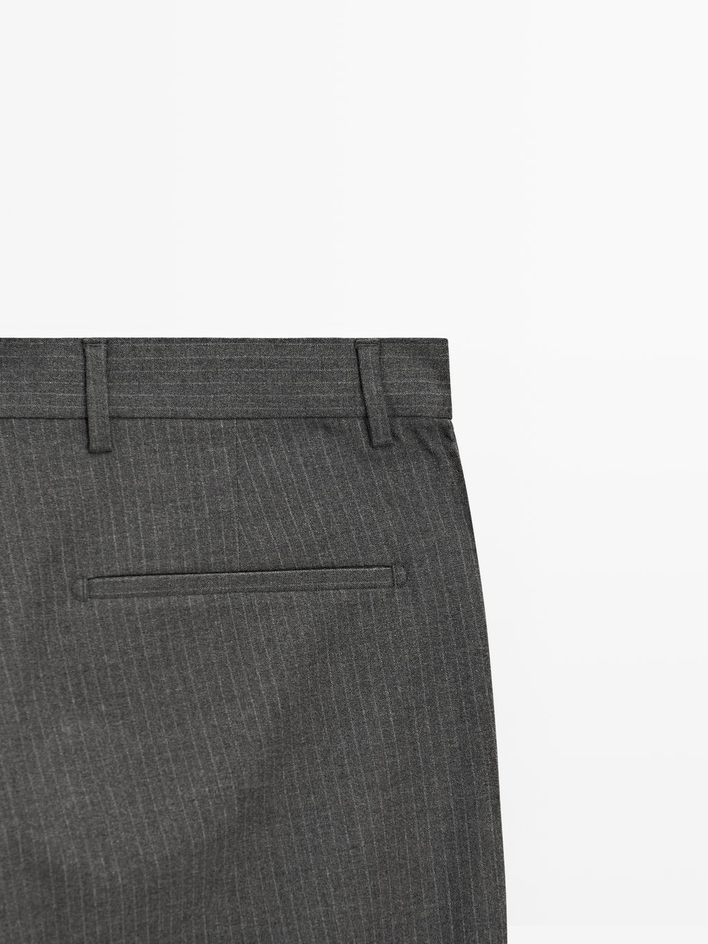 Relaxed fit pinstripe trousers