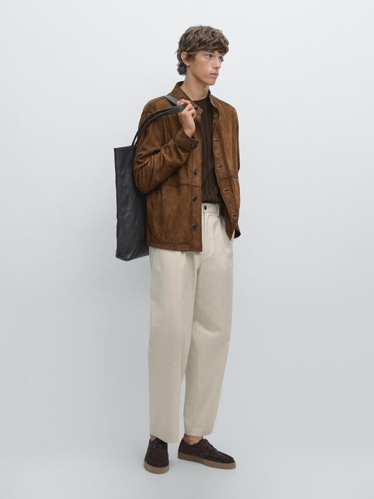 100% cotton relaxed fit trousers