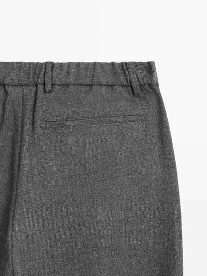 Jogger fit trousers with textured detail