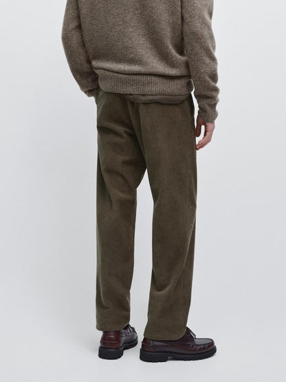 Straight-leg corduroy trousers