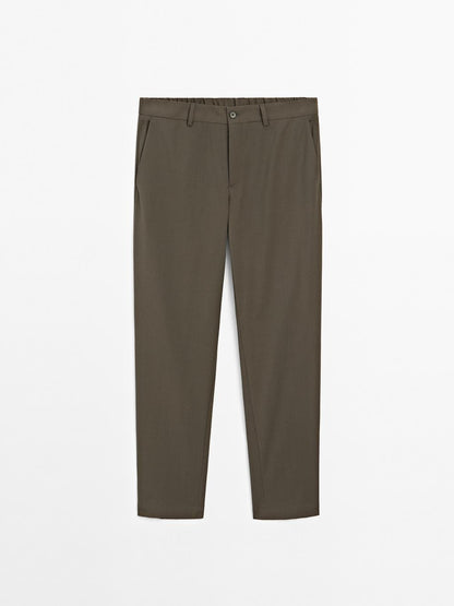 Total look wool blend trousers