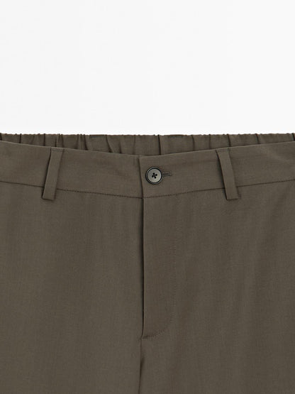 Total look wool blend trousers