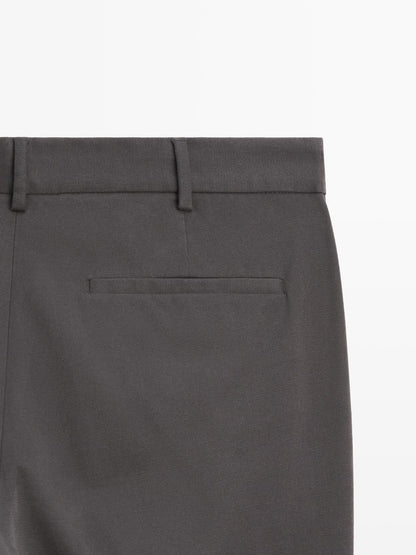 Slim fit twill trousers