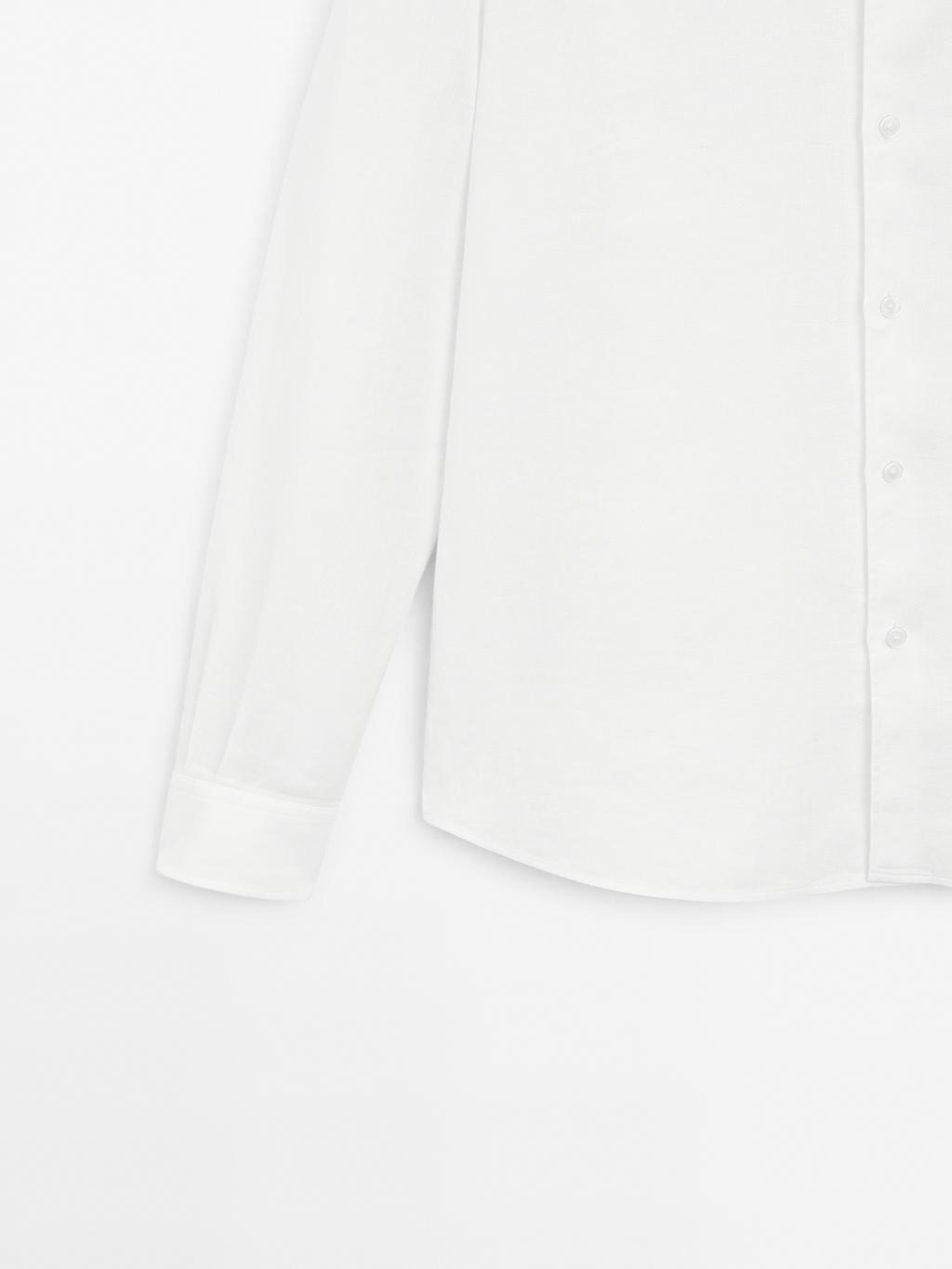 Slim fit linen blend shirt