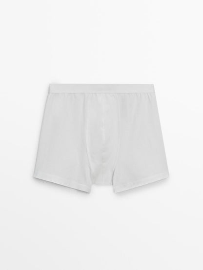 Plain cotton blend boxers