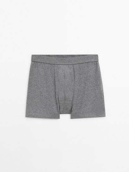Plain cotton blend boxers