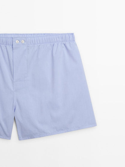 Plain poplin boxers