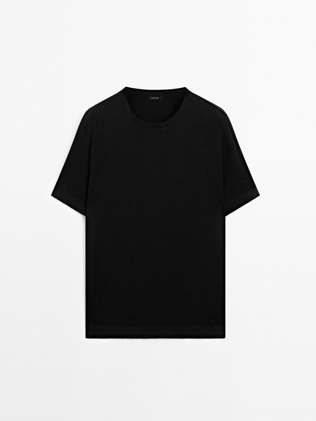 100% cotton T-shirt with ribbed trims