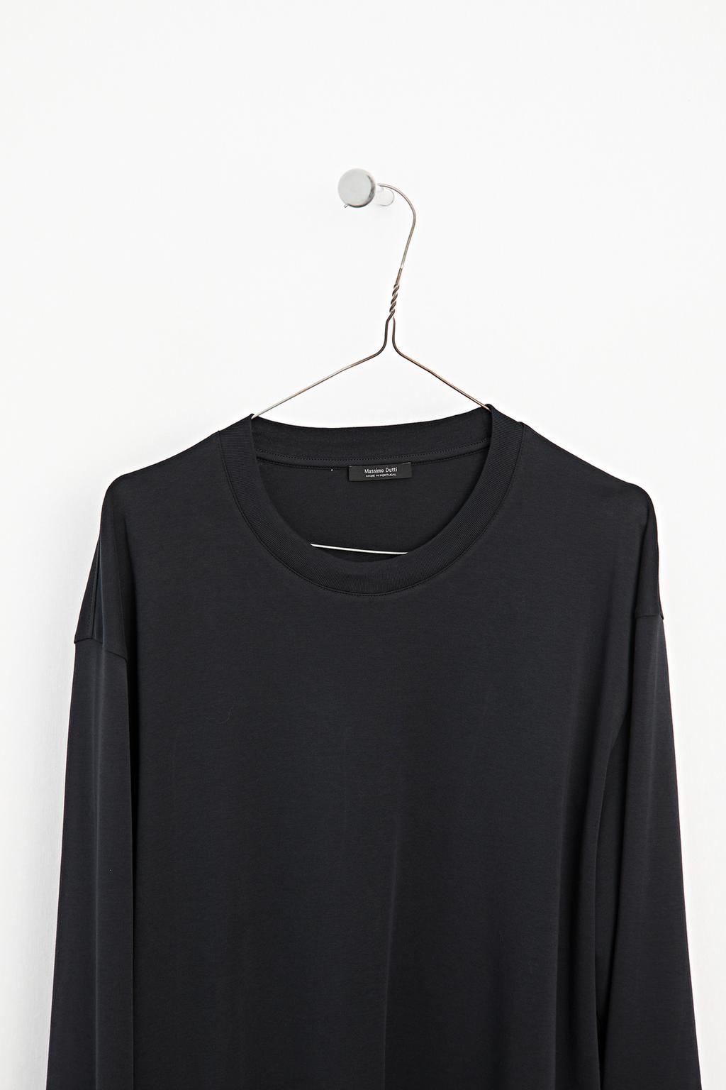 Long sleeve medium weight cotton T-shirt