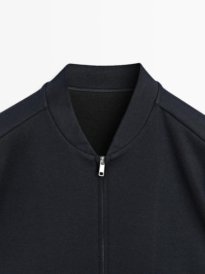 Zip-up bomber jacket