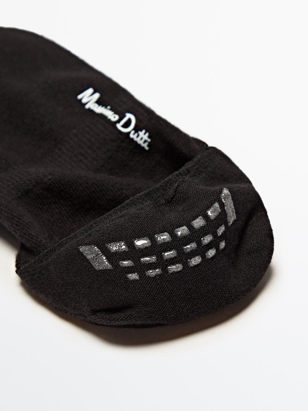 Pack of 3 pairs of no-show cotton blend socks