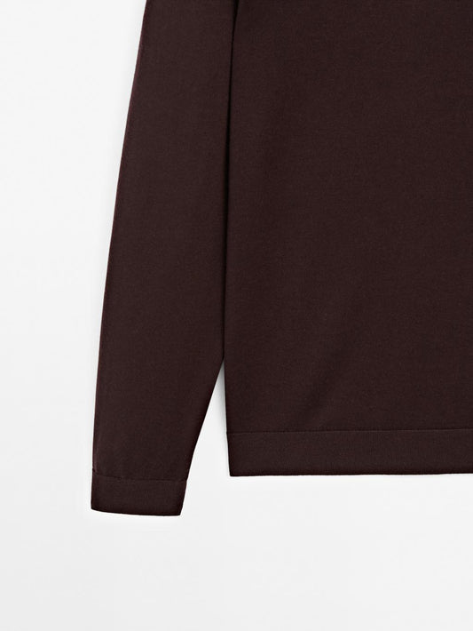 100% merino wool knit sweater