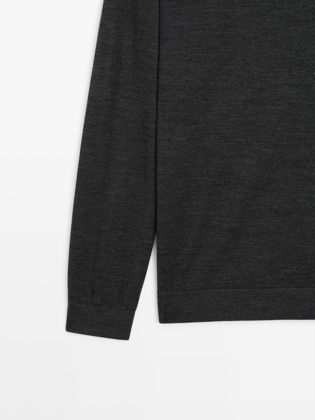 100% merino wool knit polo jumper