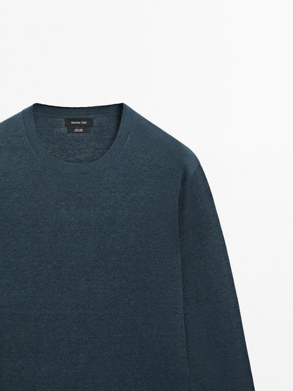 100% linen knit sweater