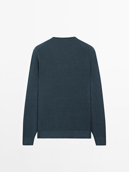 100% linen knit sweater