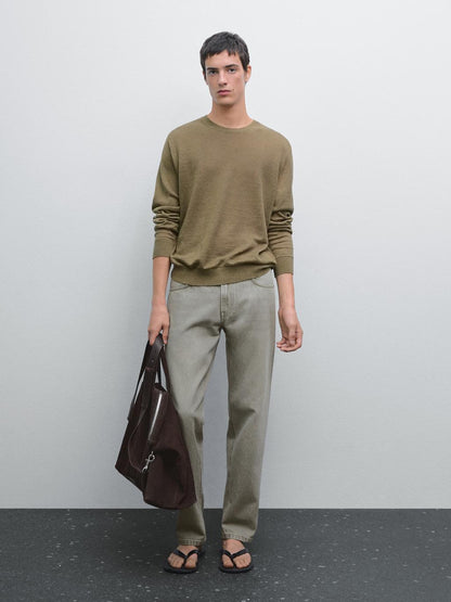 100% linen knit sweater