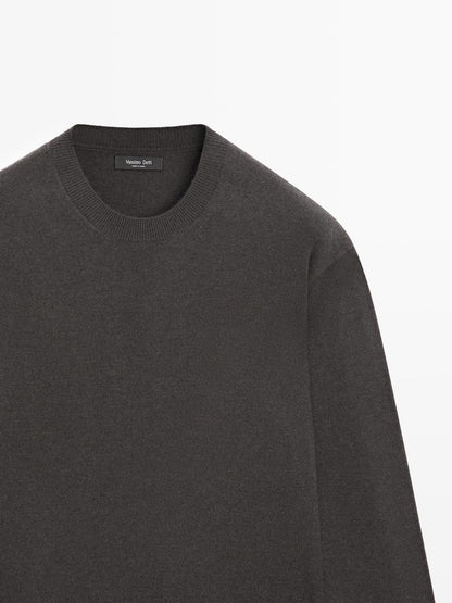 Knit wool and cashmere blend sweater - LIMITED