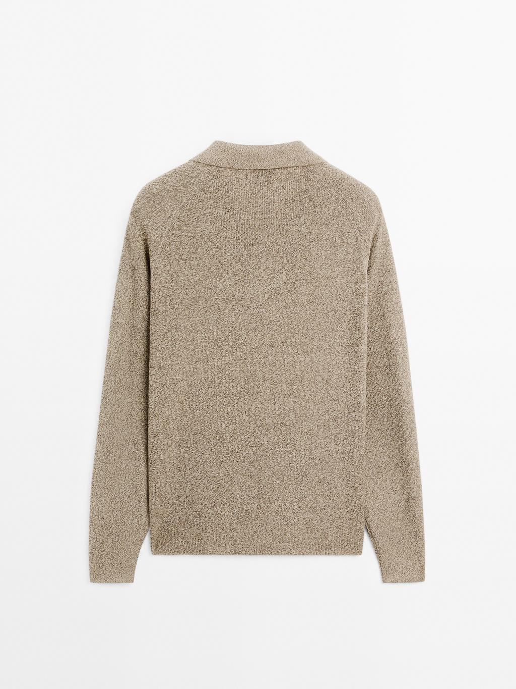 100% cotton mouline knit cardigan