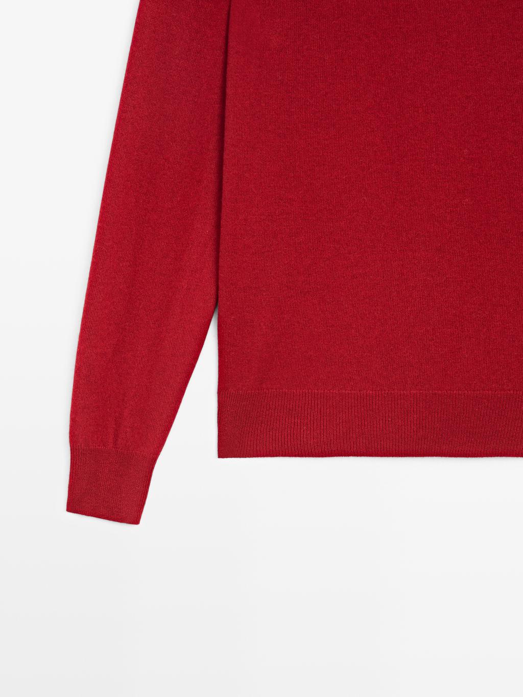 Knit wool and cashmere sweater with high neck - LIMITED