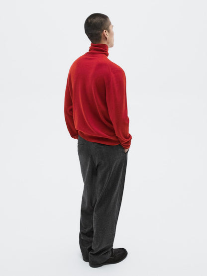 Knit wool and cashmere sweater with high neck - LIMITED