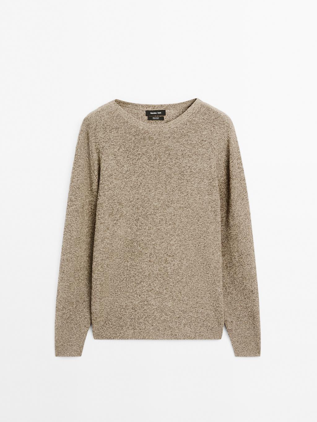 100% cotton mouline knit sweater