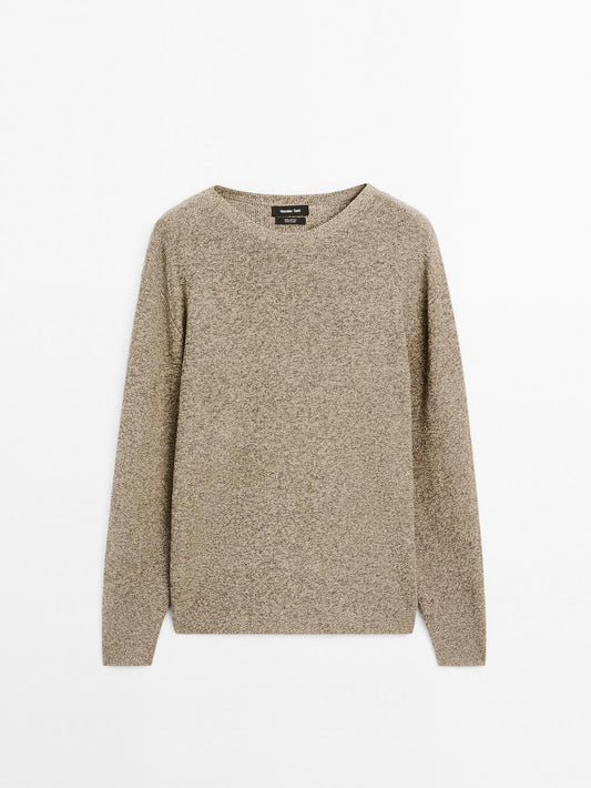 100% cotton mouline knit sweater