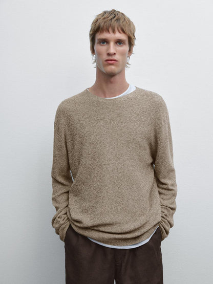 100% cotton mouline knit sweater