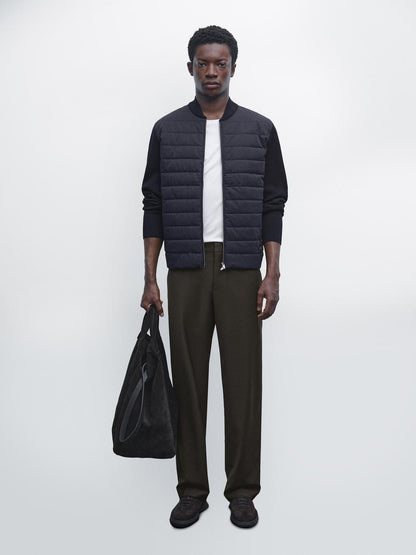 Quilted bomber jacket