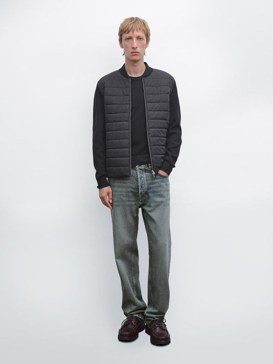 Quilted bomber jacket