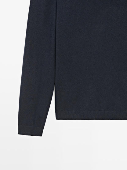 Wool and cashmere knit V-neck sweater - LIMITED