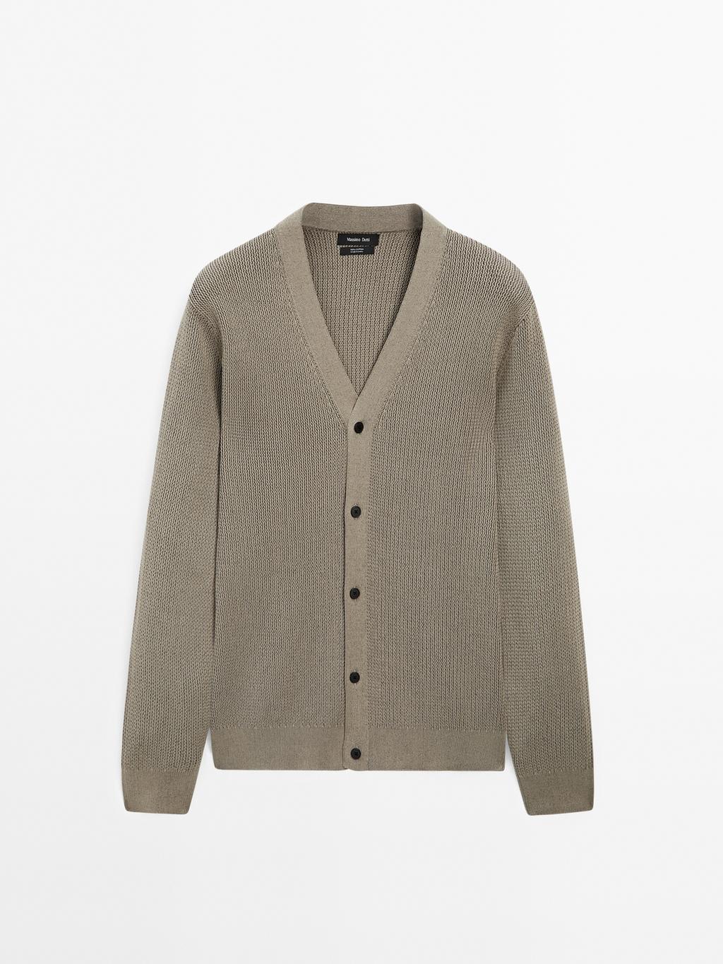 100% cotton knit cardigan