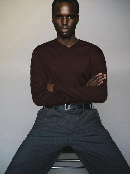 Knit wool blend sweater