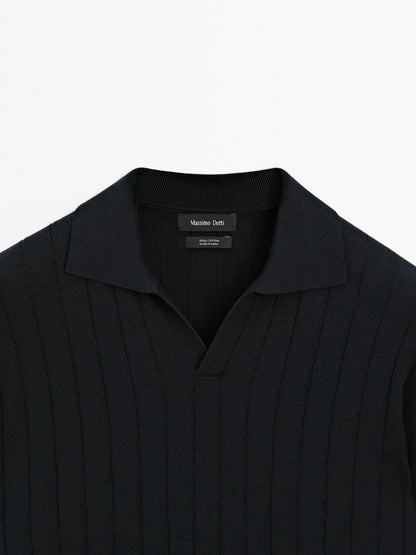 Long sleeve polo sweater