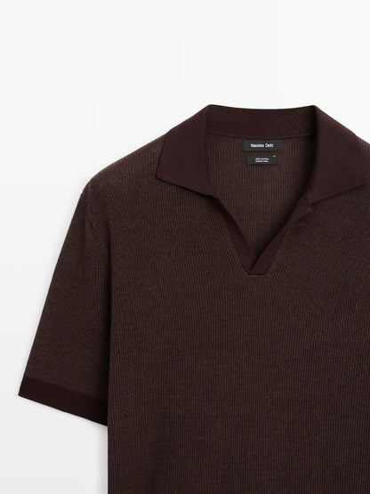 100% cotton knit polo shirt