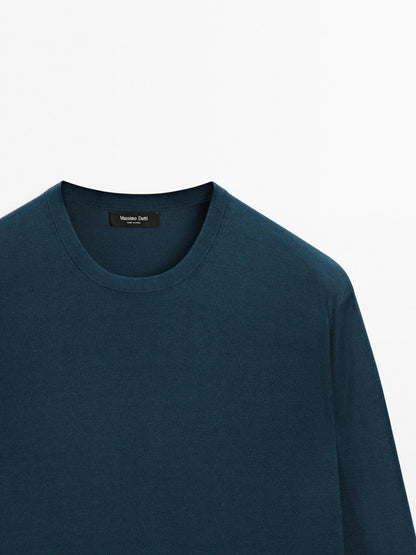 Cotton and silk blend sweater