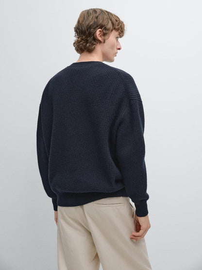 Wool blend V-neck cardigan